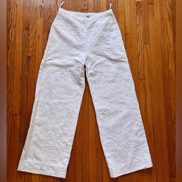 Yeohlee Vintage Suit Set Brocade Floral Cream Silk Blend - Picture 5 of 9